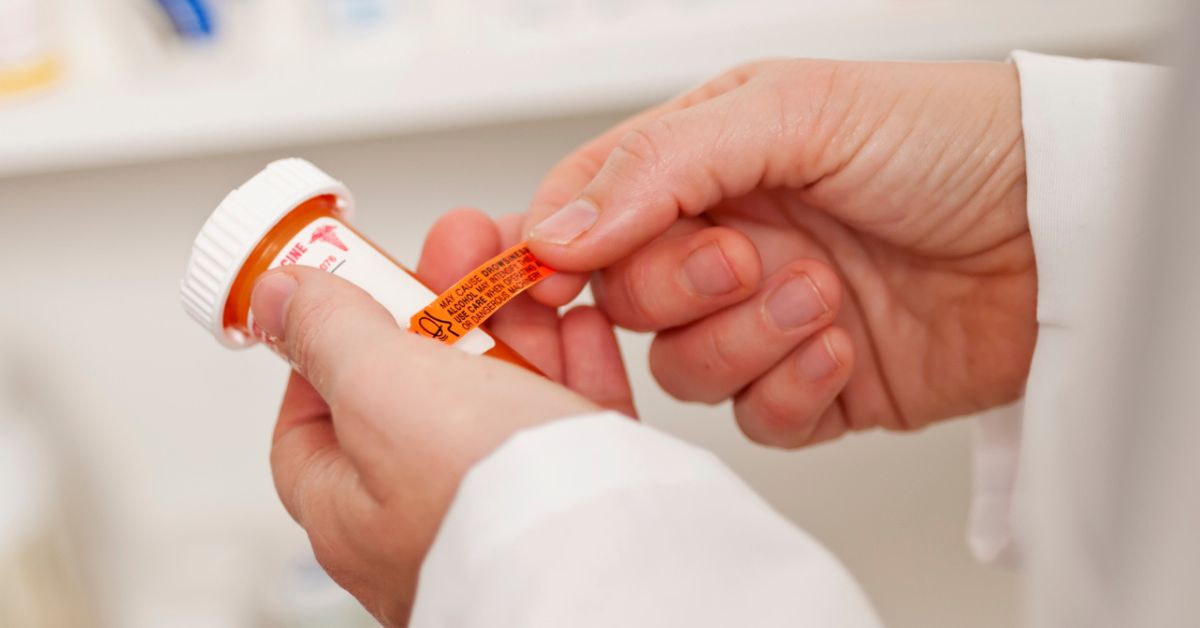 Medicine warning label