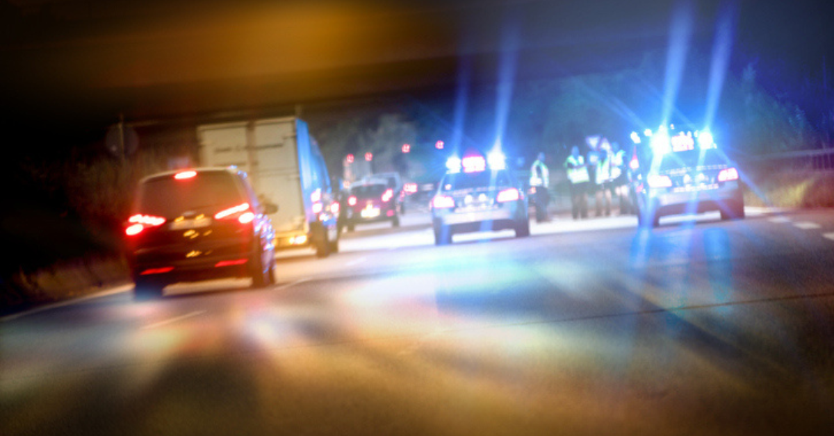 Police officers on the road