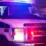 Firefighters near a car accident