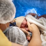 Mother and infant with birth injury