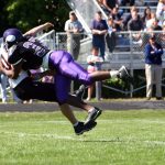 Football player tackle